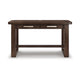 Kemu Home Office Desk | 56" Rectangular Top | 2 Drawers | Dark Brown