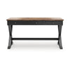 Fleur Office Desk | 60" Brown Top | 2 Drawers | Black Metal X Base