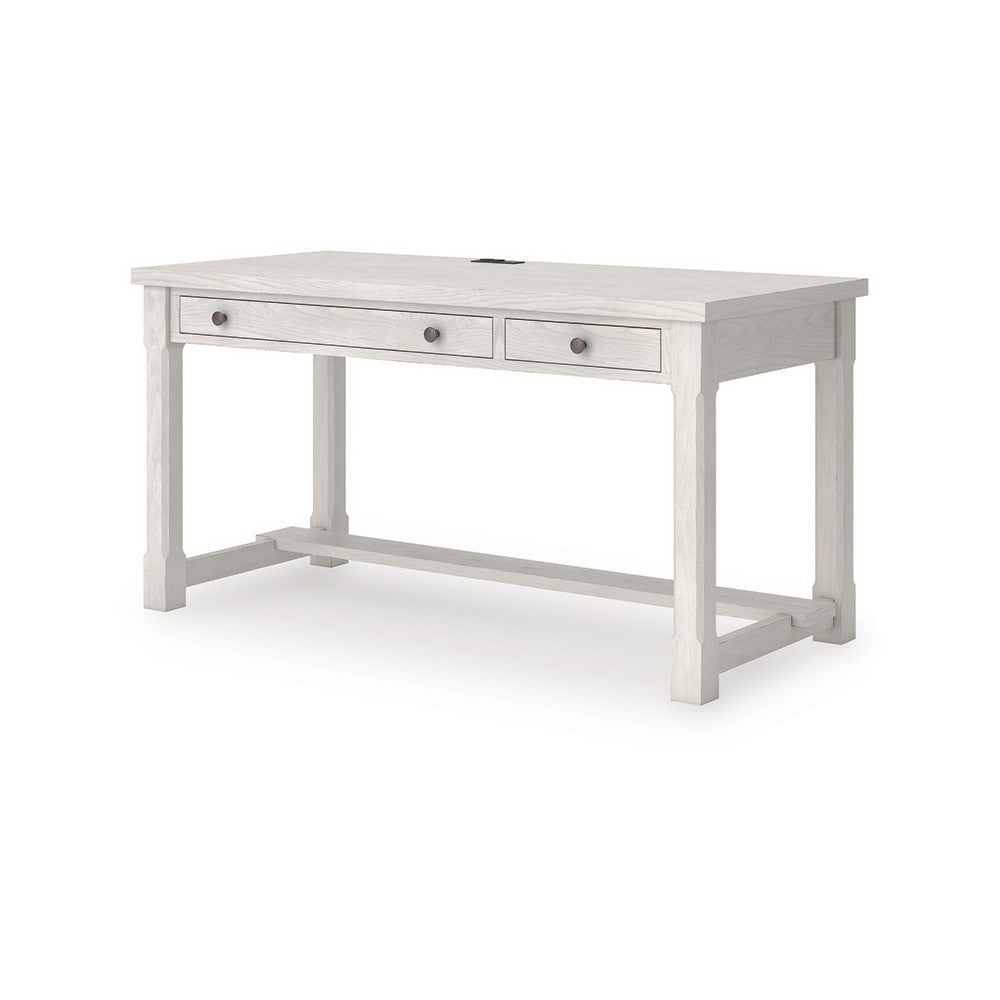 Lea Home Office Desk | 60" Top with 2 Drawers | Antique White