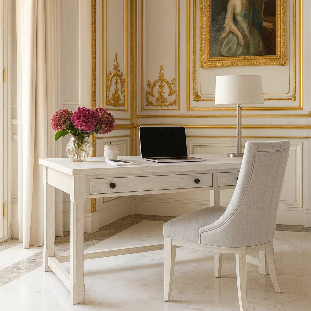 Lea Home Office Desk | 60" Top with 2 Drawers | Antique White