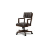 Kemu Home Office Chair | Adjustable Height | Dark Brown Faux Leather