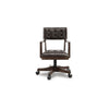 Kemu Home Office Chair | Adjustable Height | Dark Brown Faux Leather