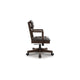 Kemu Home Office Chair | Adjustable Height | Dark Brown Faux Leather