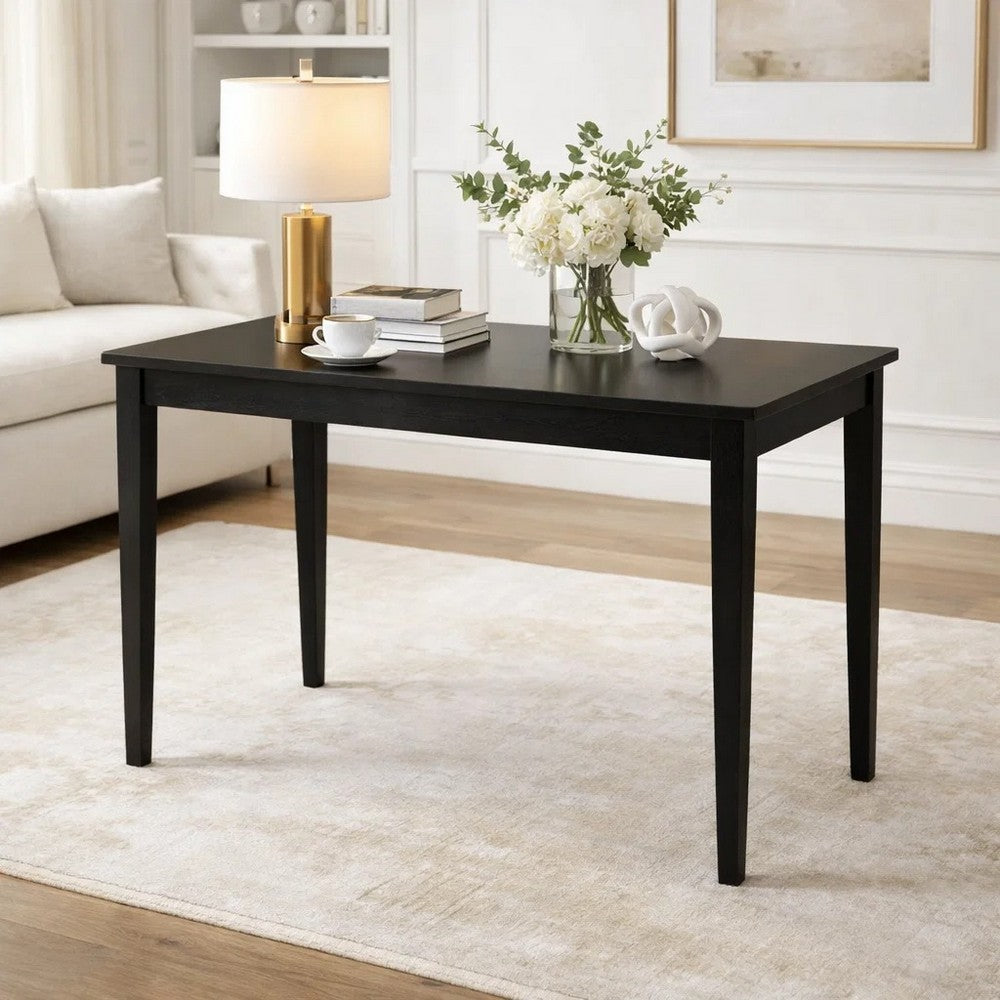 Pim Dining Table | 45" Rectangular Top | Dark Brown Tapered Legs