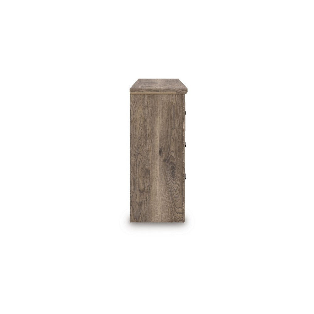 Cota 7 Drawer Wide Dresser | Bronze Hardware | Traditional Brown Wood