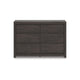Gesi Wide Dresser | 6 Drawers w Recessed Handles | Charcoal Black