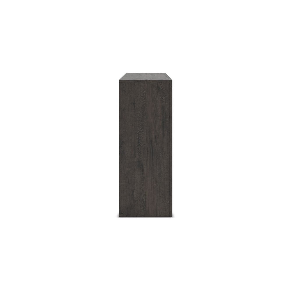 Gesi Wide Dresser | 6 Drawers w Recessed Handles | Charcoal Black