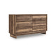 Lina 62" Dresser | 6 Drawers w Integrated Handles | Rustic Walnut Brown