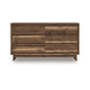 Lina 62" Dresser | 6 Drawers w Integrated Handles | Rustic Walnut Brown
