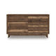 Lina 62" Dresser | 6 Drawers w Integrated Handles | Rustic Walnut Brown