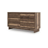 Lina 62" Dresser | 6 Drawers w Integrated Handles | Rustic Walnut Brown