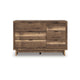 Lina 6 Drawer Wide Dresser | Integrated Handles | 51" Rustic Walnut Brown