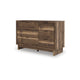 Lina 6 Drawer Wide Dresser | Integrated Handles | 51" Rustic Walnut Brown