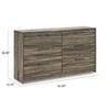 Eli Wide Dresser | 6 Drawers | Antique Gray Metal Pulls | Weathered Brown