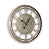 27" Round Wall Clock | Moving Gears | Standard Numbers | Champagne Gold