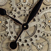 27" Round Wall Clock | Moving Gears | Standard Numbers | Champagne Gold