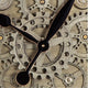 27" Round Wall Clock | Moving Gears | Standard Numbers | Champagne Gold