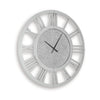Wall Clock | Beaded Crystals | Mirror Cut Glass Roman Numerals | 39"