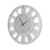 Wall Clock | Beaded Crystals | Mirror Cut Glass Roman Numerals | 39"