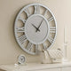 Wall Clock | Beaded Crystals | Mirror Cut Glass Roman Numerals | 39"