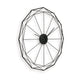 Wall Clock | Black Metal Geometric Edge Border | Abstract Open Frame | 36"