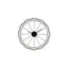 Wall Clock | Black Metal Geometric Edge Border | Abstract Open Frame | 36"