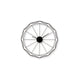 Wall Clock | Black Metal Geometric Edge Border | Abstract Open Frame | 36"