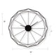 Wall Clock | Black Metal Geometric Edge Border | Abstract Open Frame | 36"