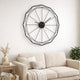 Wall Clock | Black Metal Geometric Edge Border | Abstract Open Frame | 36"