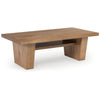 Kris Coffee Table | 55" Rectangular | Tapered Legs | Light Brown