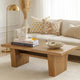 Kris Coffee Table | 55" Rectangular | Tapered Legs | Light Brown