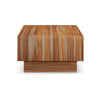 Donni Coffee Table w Shelf | 46" Rectangular | Panel Legs | Brown Wood