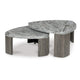 Morey Nesting Stacked Coffee Table Set | Gray Faux Marble | Cantilever