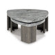 Morey Nesting Stacked Coffee Table Set | Gray Faux Marble | Cantilever