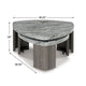 Morey Nesting Stacked Coffee Table Set | Gray Faux Marble | Cantilever
