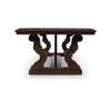 May 56" Rectangular Coffee Table | Elegant Scrolled Base | Brown