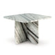 Eton Accent Coffee Table | 26" Square | Panel Legs | Artisan White Marble