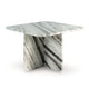 Eton Accent Coffee Table | 26" Square | Panel Legs | Artisan White Marble