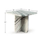 Eton Accent Coffee Table | 18" Square | Panel Legs | Artisan White Marble