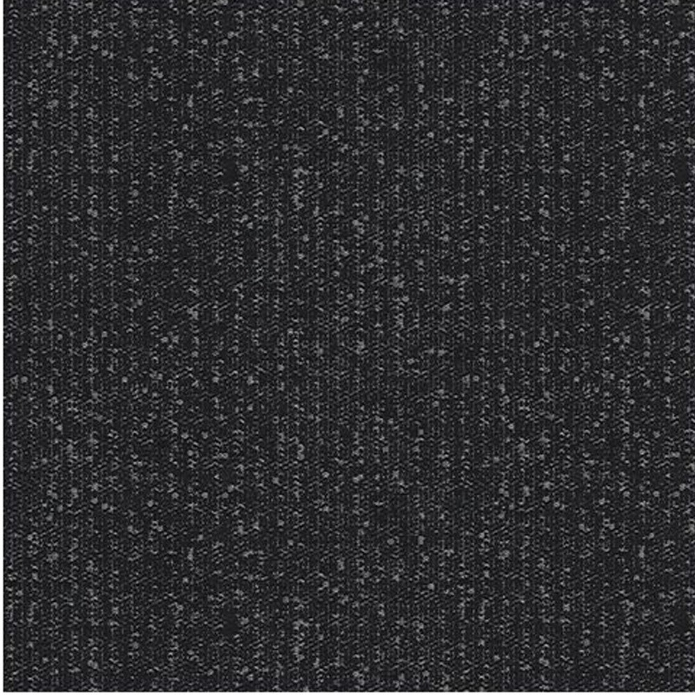 Jez Accent Armchair | Coal Black Polyester w Nailhead Trim | LED Base