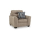 Oly Oversized Armchair w 1 Accent Pillow | Mocha Brown Polyester Seat