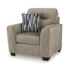 Oly Oversized Armchair w 1 Accent Pillow | Mocha Brown Polyester Seat