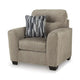 Oly Oversized Armchair w 1 Accent Pillow | Mocha Brown Polyester Seat