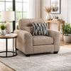 Oly Oversized Armchair w 1 Accent Pillow | Mocha Brown Polyester Seat