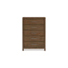 Cabal Tall Dresser Chest | 5 Drawers w Pewter Gray Handles | Light Brown
