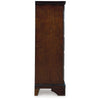 Trix Tall Dresser Chest | 5 Drawer Dark Bronze Knobs | Classic Cherry Brown