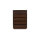 Dely Tall Dresser Chest | 5 Drawers | Black Metal Rail Handles | Dark Brown