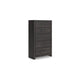 Hez Modern Tall Dresser Chest | 5 Drawers | Charcoal Gray Wood Finish
