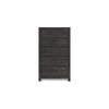 Hez Modern Tall Dresser Chest | 5 Drawers | Charcoal Gray Wood Finish