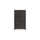 Hez Modern Tall Dresser Chest | 5 Drawers | Charcoal Gray Wood Finish